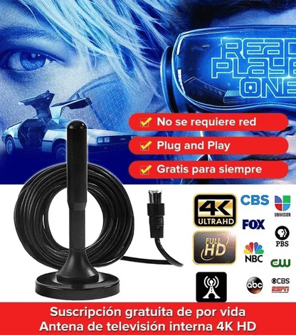 Antena TDT | TV Digital Ultra HD | Canales Gratis + REGALO