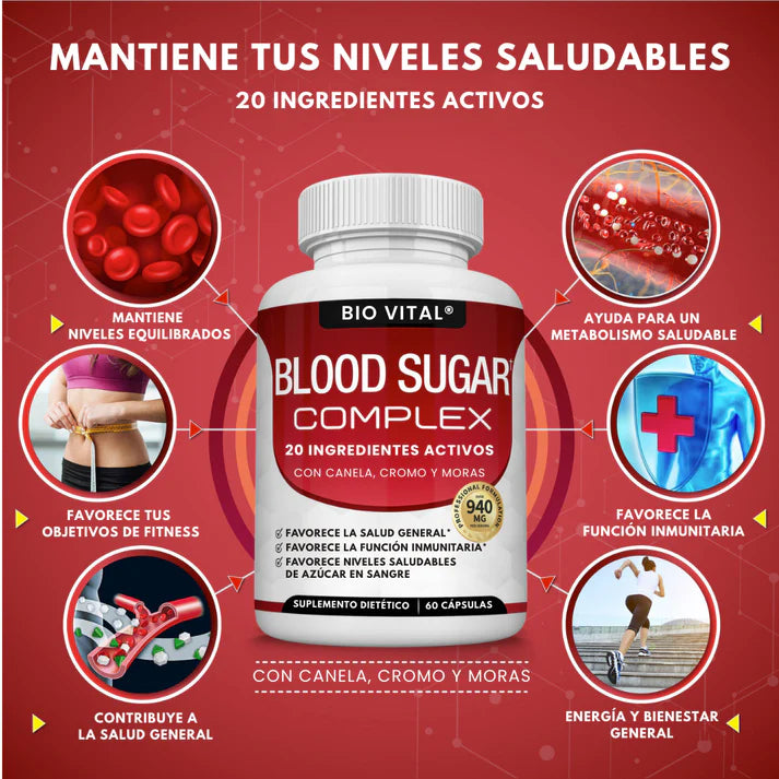 Bio Vital Blood Sugar Complex® – Controla Tu Azúcar y Gana Salud Naturalmente