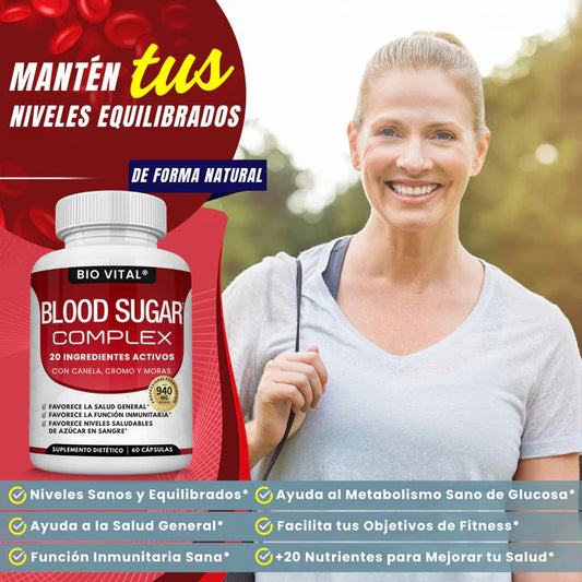 Bio Vital Blood Sugar Complex® – Controla Tu Azúcar y Gana Salud Naturalmente