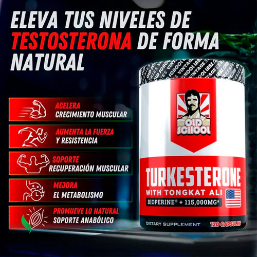 Turkesterone + Tongkat Ali – Potencia Tu Testosterona, Fuerza y Rendimiento Masculino
