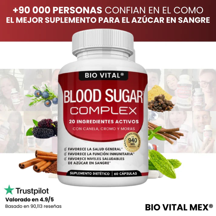 Bio Vital Blood Sugar Complex® – Controla Tu Azúcar y Gana Salud Naturalmente